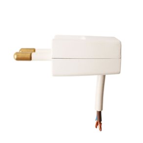 Stikprop V1 vinkel flad u/jord hvid