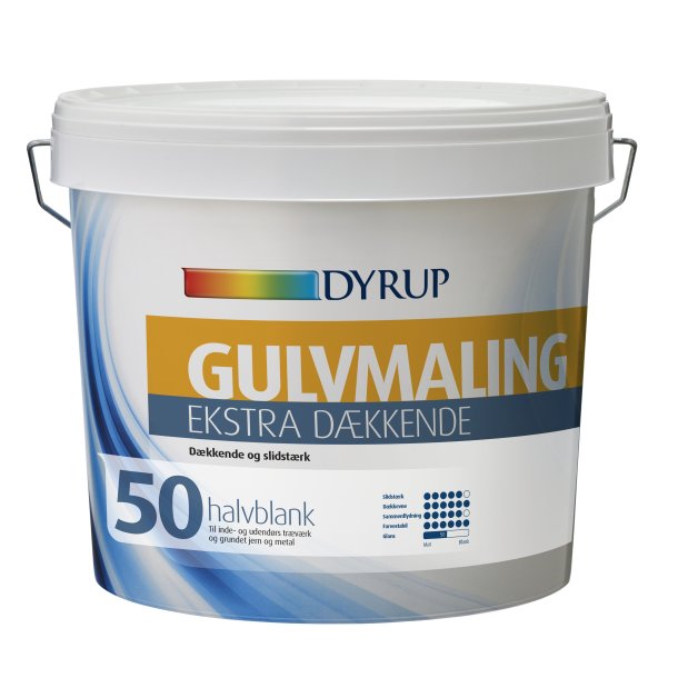 Dyrup gulvmaling - Ekstra dkk. - Hvid 4,5 L