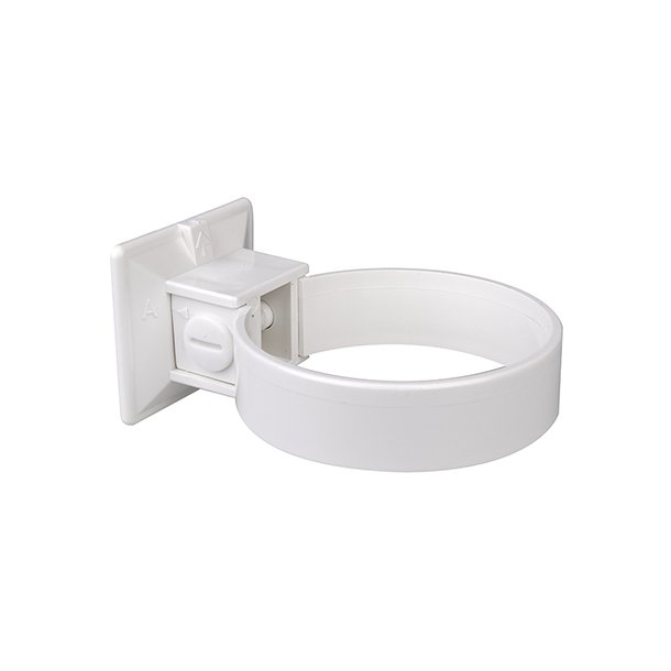 Plastrrholder 75mm hvid - Plastmo