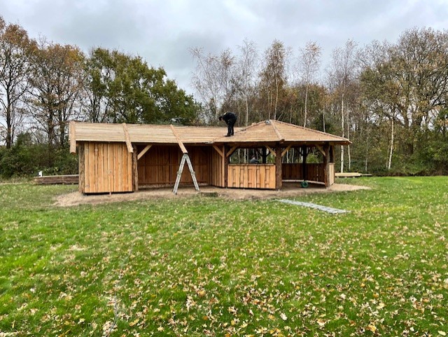 Nyt b&aring;lhus med tilbygning hos UC-Syd Esbjerg fra Oksb&oslash;l Savv&aelig;rk 