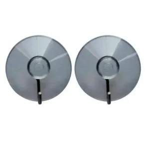 Sugekop krog 2 stk. transparant/krom