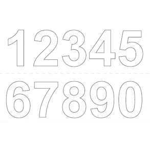 Talark Vinyl 0-9 x2 stk. 50mm HVID