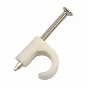 Kabelclips rund 7-10mm (100 stk) hvid