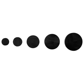 Knager 5 stk i st - Sort eg