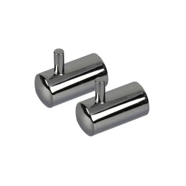 Hndkldekrog med tap 2 stk. krom - Target