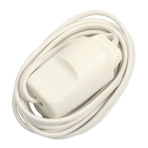 Forlngerledning u/jord 3m hvid