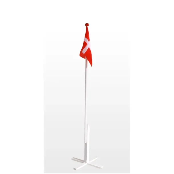 1,60M TRSTANG HVID m/FOD &amp; FLAG