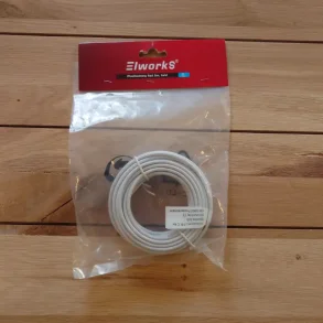 Plastledning flad 5m hvid