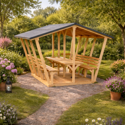 Bord/b�nk s�t m/tagpap - samlet