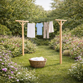 T�rrestativ i dansk L�rk - s�t a 2 stolper