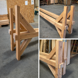 T�rrestativ i dansk L�rk - s�t a 2 stolper