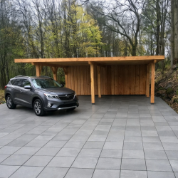 Dobbelt carport med ensidet tagh�ldning