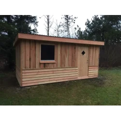 Udhus med ensidet taghldning - 11,9kvm (Byg selv)