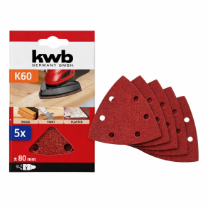 Kwb slibeskiver K60 til trekantsliber 5 stk