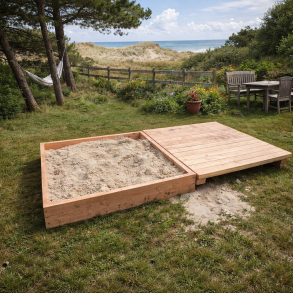 Sandkasse med platform