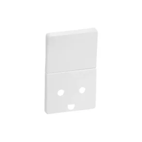 Tangent-afd. f/stikkontakt m/jord. Hvid