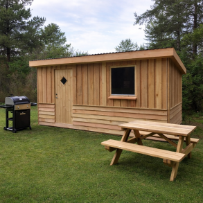 Udhus med ensidet tagh�ldning - 11,9kvm (Byg selv)