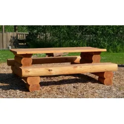 Bord med bnke i stammer (2,1 meter)