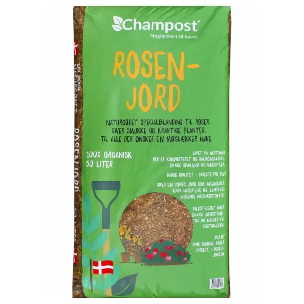 Rosenjord med kogdning 50 l.