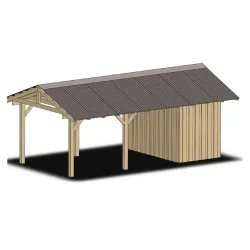 Kvalitets Carport med kip i Komplet Byggest - Flot og Funktionel