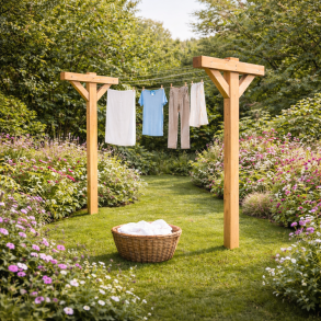 T�rrestativ i dansk L�rk - s�t a 2 stolper